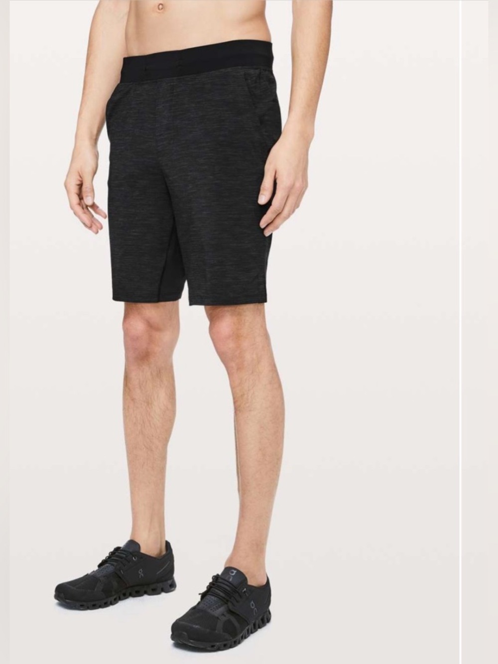 Lululemon  t .h.e short  linerless  9”
 Heathered  allover dep coat black